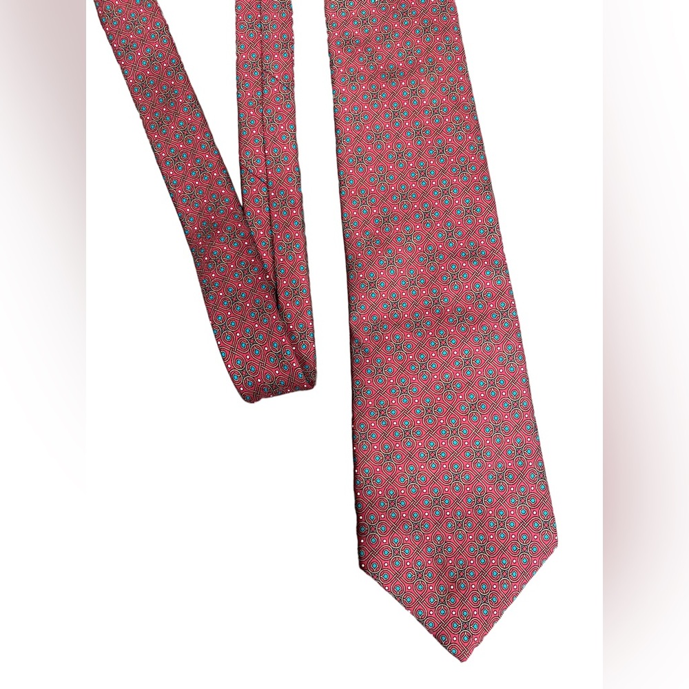 Christian Dior Pink and Blue Tie